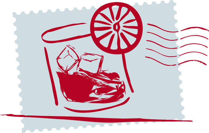 Atelier Nomad cocktail stamp illustration